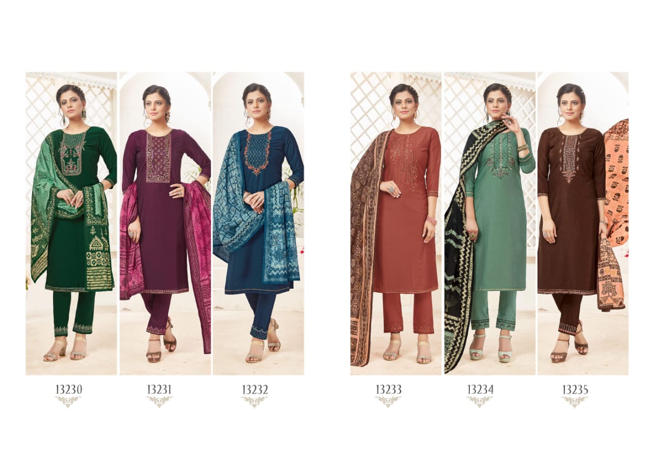 Kivi Purika 5 Heavy Fancy Wear Embroidery Designer Ready Made Suit Collection